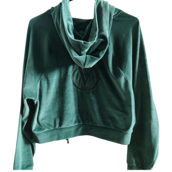 Victoria's Secret Velour Cropped Full Zip Hoodie - Picture 4 of 4